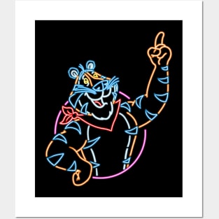 tony the tiger neon Posters and Art